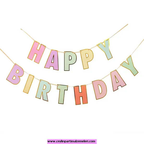 Makaron Harf Happy Bırthday